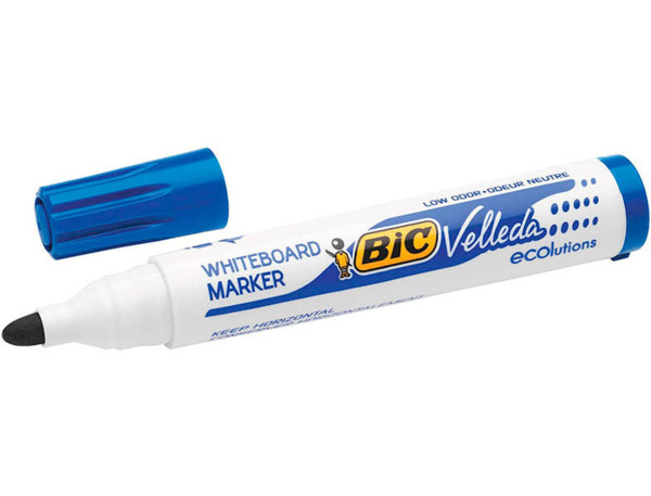 Bic Velleda 1701 ECOlutions Marcadores para Pizarra - Punta Redonda - Trazo de 1.5 mm - Tinta con Base de Alcohol - Ecologico -