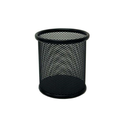 Biskmark Portalapices Redondo Metalico de Rejilla - Medidas 10 x 8cm - Color Negro