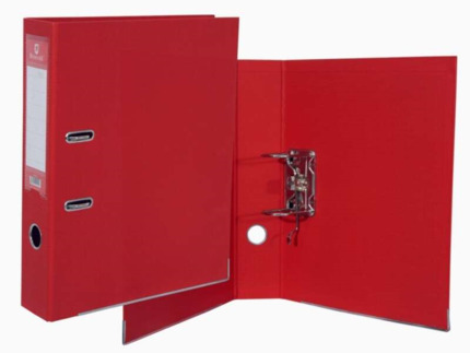 Bismark Archivador A-Z PVC A4 Lomo 75 - Gran Resistencia - Tarjetero en el Lomo - Cartoneras Metalicas en el Borde Inferior - Mecanismo de Palanca