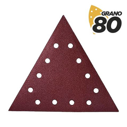Blim Pack de 5 Lijas con Velcro para Lijadora BL0223 - Grano 80 - Formato Triangular