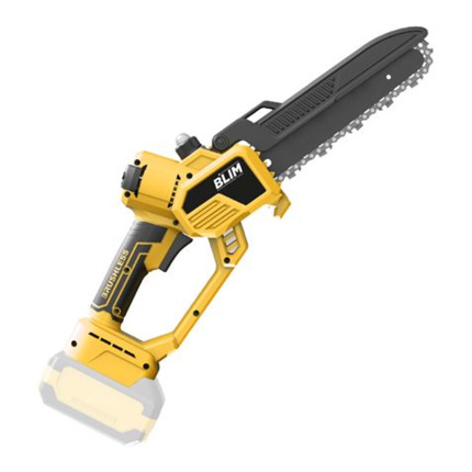 Blim Sierra de Podar 20V - Cuchilla de 8" - Motor Sin Escobillas - Bateria No Incluida - Maletin de Transporte - Color Negro y Amarillo