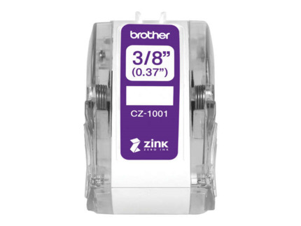 Brother CZ1001 Rollo de Etiquetas Originales de Tamaño Personalizado - Ancho 9mm x 5 metros - Zero Ink