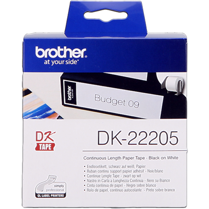 Brother DK-22205 Etiquetas Cinta continua, 62 mm x 30,48 m original