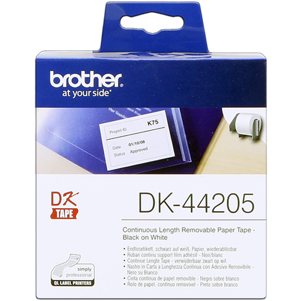 Brother DK-44205 Etiquetas blanco Cinta continua, 62 mm x 30,48 m original