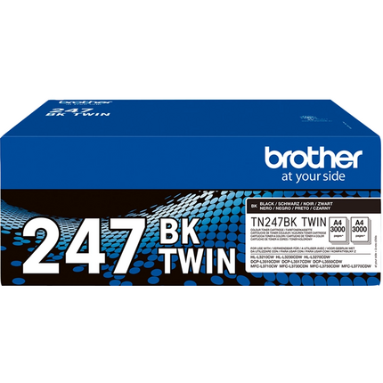 Brother multipack negro TN-247BKTWIN 247 ~3000 pag original