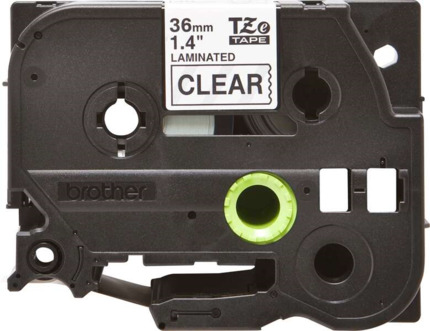 Brother TZe161 Cinta Laminada Original de Etiquetas - Texto negro sobre fondo transparente - Ancho 36mm x 8 metros