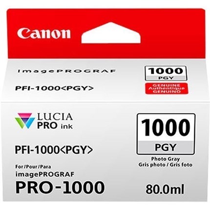 Canon PFI-1000pgy (0553C001) tinta gris foto original