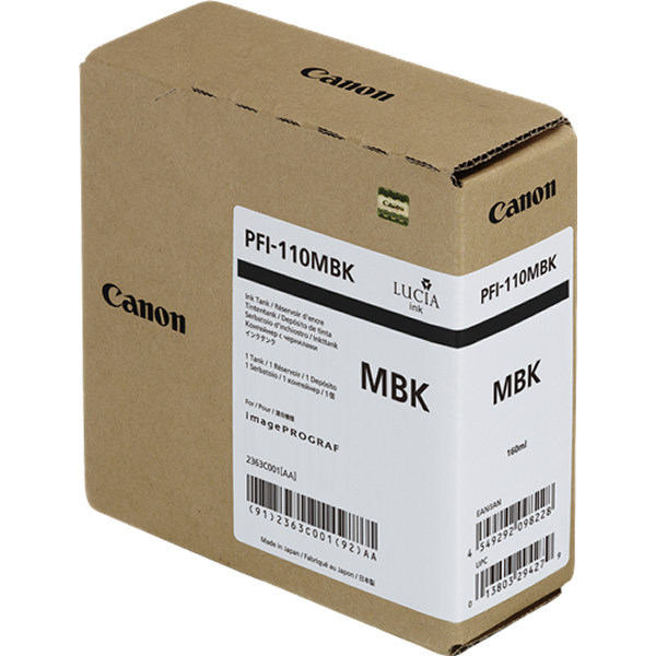 Canon PFI-110mbk - 2363C001 tinta negro mate original