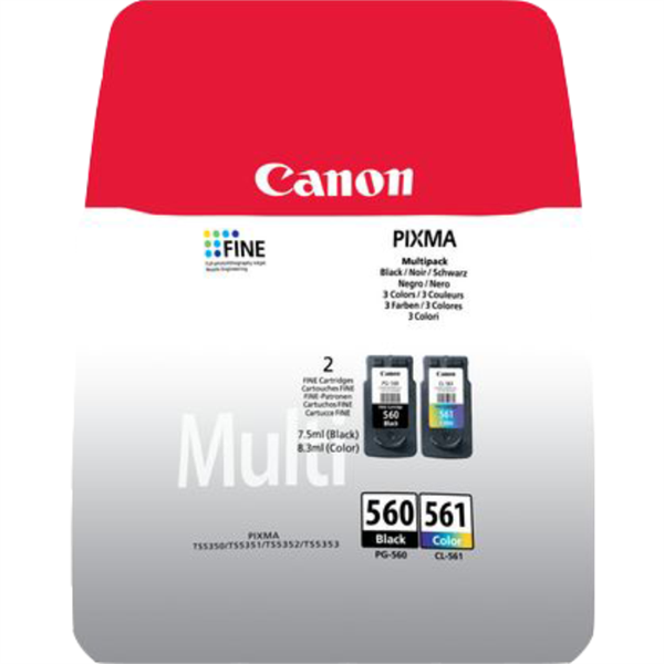 Canon PG-560 + CL-561 - 3713C006 multipack negro / varios colores original