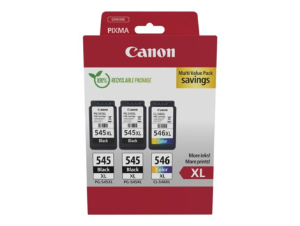 Canon PG-545XL/CL-546XL Multipack de 3 Cartuchos de Tinta Originales - 8286B013