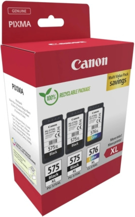 Canon PG-575XL/CL-576XL Multipack de 3 Cartuchos de Tinta Originales - 5437C004