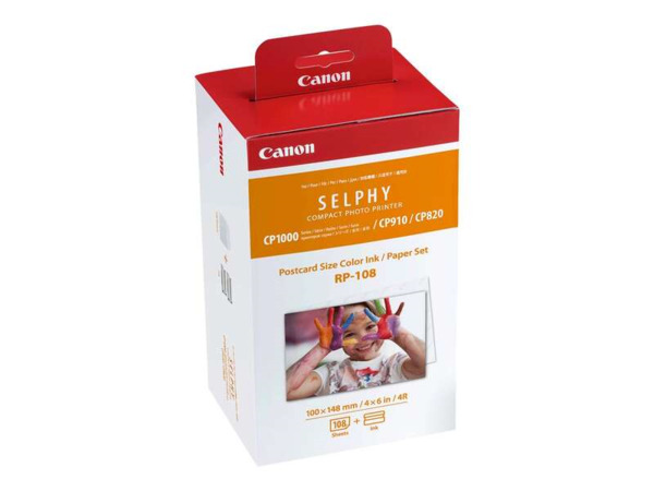 Canon RP-108 Value Pack Original - 2x Kits de Tinta de 54 Impresiones - 108 Hojas de Papel Foto 100x148 mm (4x6â) - 8568B001