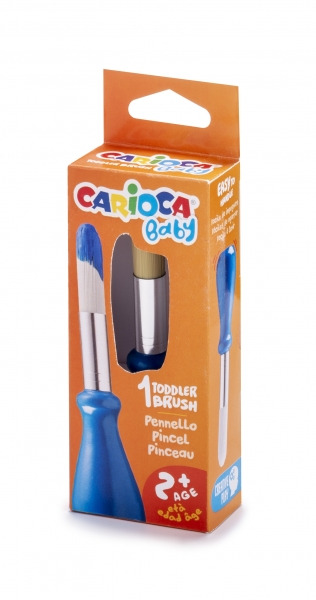 Carioca Baby Pack de 1 Pincel Ergonomico - Cerdas Suaves y Duraderas - Facil de Agarrar - Perfecto para Colorear Grandes Superfi