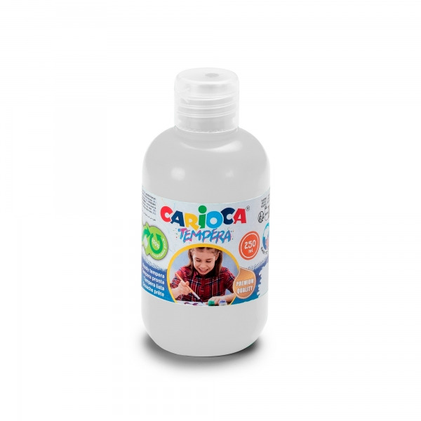 Carioca Botella de Tempera - 250ml - Colores Superlavables - Faciles de Mezclar - Aplicable en Materiales Porosos - Alta Opacida
