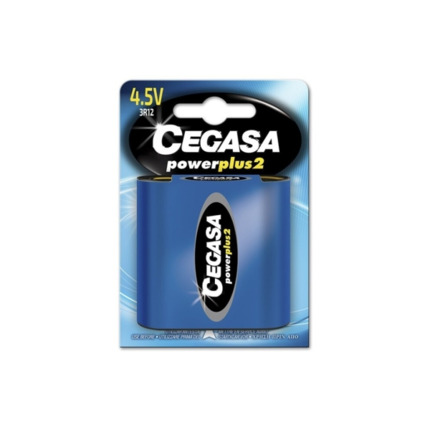 Cegasa Power Plus 2 Pack de 1 Pila 3R12 4.5V - Pila Salina para Aparatos de Bajo Consumo