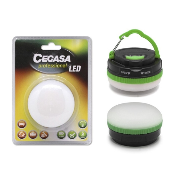 Cegasa Profesional Linterna de 5 LED 30lm - Gancho para Colgar - 5 Modos de Iluminacion - Resistente a Golpes y Agua IP44 - Func