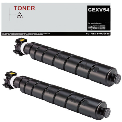 CEXV54 pack 2 toner negro compatible con Canon 1394C002