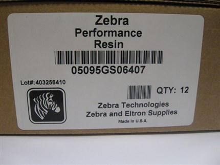 Zebra 05095GS06407 12PCK cinta nylon negro original