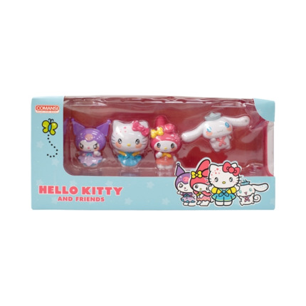 Comansi Set Hello Kitty & Friends ColecciÃ³n CompletaÂ - 4 Figuras - DiseÃ±o Kawaii - Hello Kitty, My Melody, Kuromi y Cinnamoroll