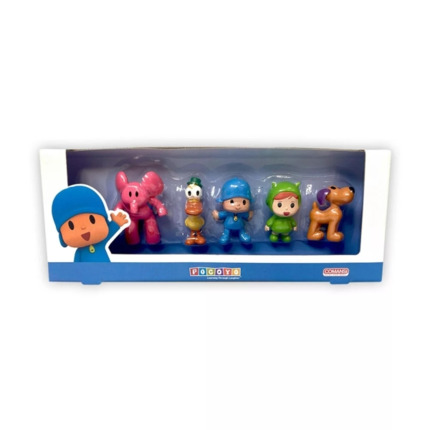 Comansi Set Pocoyo ColecciÃ³n OriginalÂ - 5 Figuras - Personajes TelevisiÃ³n - Pocoyo, Nina, Elly, Pato y Lola - Juguete Educativo