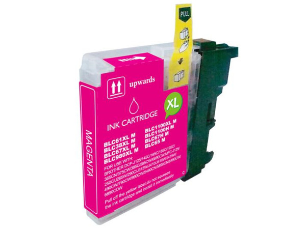 Compatible Brother LC980XL/LC1100XL/LC985XL tinta magenta - Reemplaza LC980M/LC1100M/LC985M