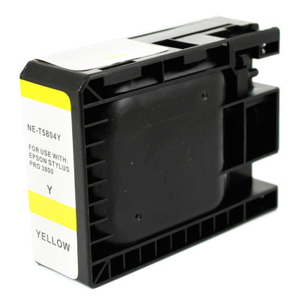 Compatible Epson T5804 Amarillo Cartucho de Tinta Pigmentada - Reemplaza C13T580400