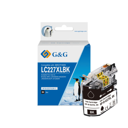 Compatible G&G Brother LC227XL V3 tinta negro - Reemplaza LC227XLBK