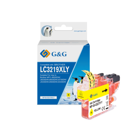 Compatible G&G Brother LC3219XL V4 tinta amarillo - Reemplaza LC3219XLY