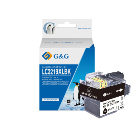 Compatible G&G Brother LC3219XL V4 tinta negro - Reemplaza LC3219XLBK