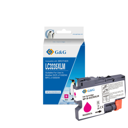 Compatible G&G Brother LC3235XL/LC3233 tinta magenta - Reemplaza LC3235XLM/LC3233M