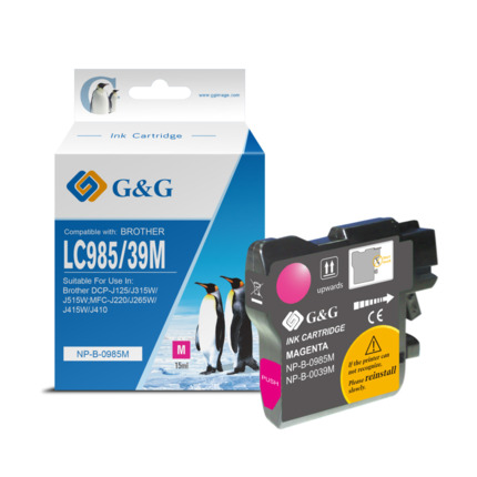 Compatible G&G Brother LC985XL tinta magenta - Reemplaza LC985M