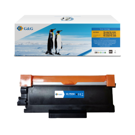 Compatible G&G Brother TN2220/TN2210/TN2010/TN450 toner negro