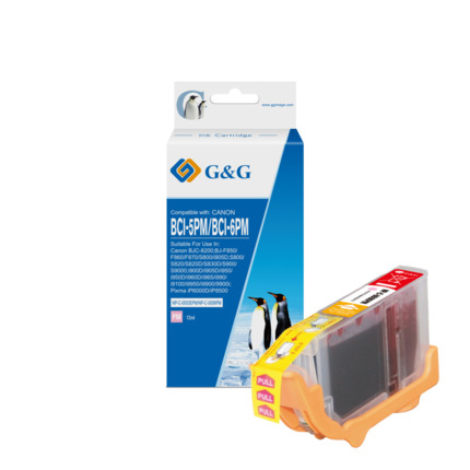 Compatible G&G Canon BCI6/BCI5/BCI3 magenta photo tinta - Reemplaza 4710A002