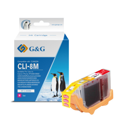 Compatible G&G Canon CLI8 tinta magenta - Reemplaza 0622B001