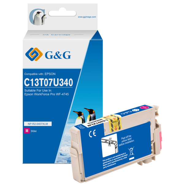 Compatible G&G Epson 407 Magenta Cartucho de Tinta Generico - Reemplaza C13T07U340