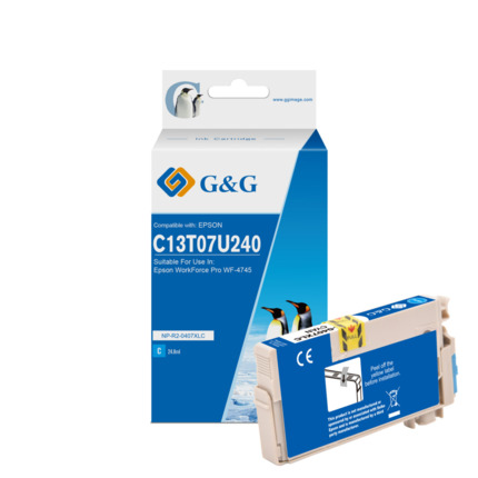Compatible G&G Epson 407 tinta cian - Reemplaza C13T07U240