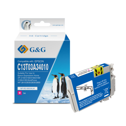 Compatible G&G Epson 603XL tinta magenta - Reemplaza C13T03A34010/C13T03U34010