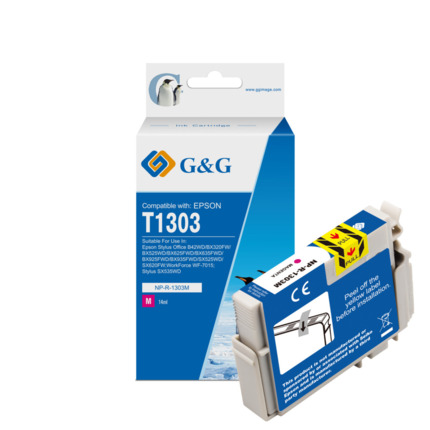 Compatible G&G Epson T1303 tinta magenta - Reemplaza C13T13034010