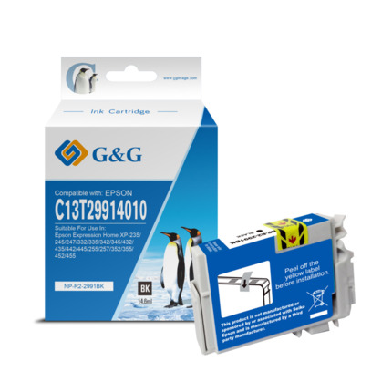 Compatible G&G Epson T2991/T2981 V2 (29XL) tinta negro pigmentada - Reemplaza C13T29914012/C13T29814012