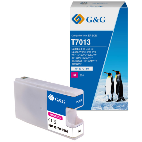 Compatible G&G Epson T7013 Magenta Cartucho de Tinta Generico - Reemplaza C13T70134010
