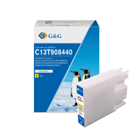 Compatible G&G Epson T9084 tinta amarillo pigmentada - Reemplaza C13T908440