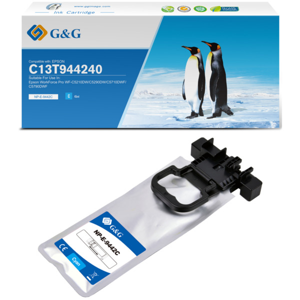 Compatible G&G Epson T9442 Cyan Cartucho de Tinta Pigmentada Generico - Reemplaza C13T944240