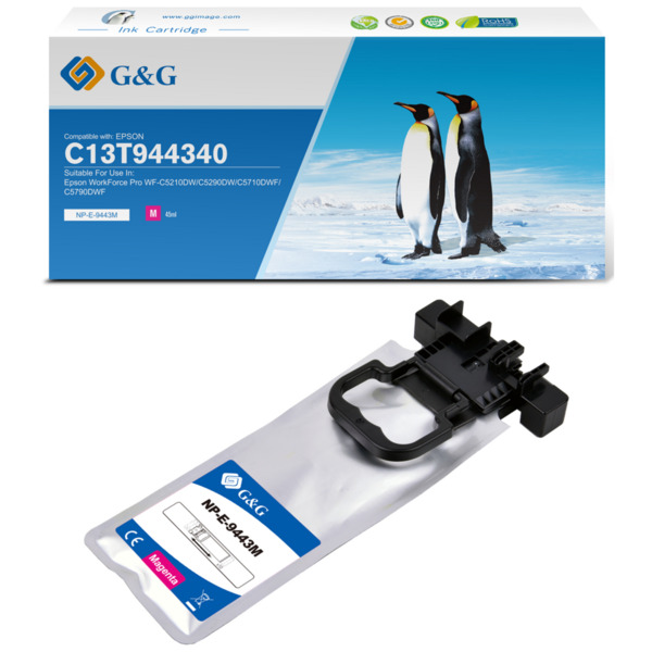 Compatible G&G Epson T9443 Magenta Cartucho de Tinta Pigmentada Generico - Reemplaza C13T944340