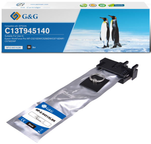 Compatible G&G Epson T9451 Negro Cartucho de Tinta Pigmentada Generico - Reemplaza C13T945140