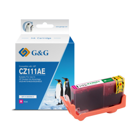 Compatible G&G HP 655 tinta magenta - Reemplaza CZ111AE