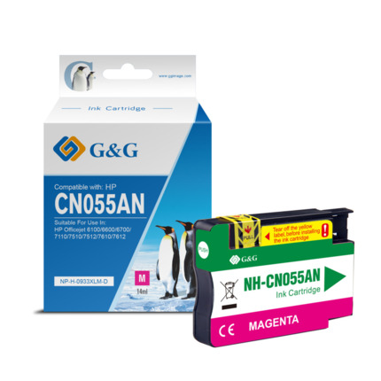 Compatible G&G HP 933XL V4/V5 tinta magenta - Reemplaza CN055AE
