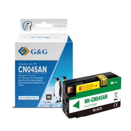Compatible G&G HP 950XL V4/V5 tinta negro - Reemplaza CN045AE/CN049AE