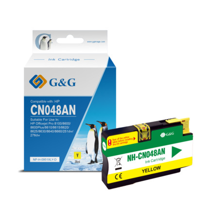 Compatible G&G HP 951XL V4/V5 tinta amarillo - Reemplaza CN048AE/CN052AE