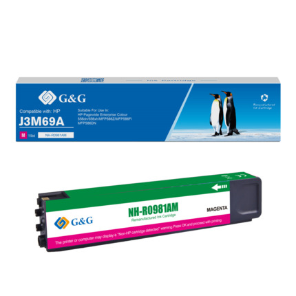 Compatible G&G HP 981A/981X tinta magenta pigmentada - Reemplaza J3M69A/L0R10A