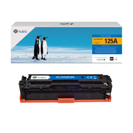 Compatible G&G HP CB540A/CE320A/CF210X/CF210A toner negro - Reemplaza 125A/128A/131X/131A